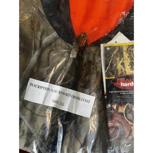 NWT Reversible Camo Orange RealTree Hardwoods insulated Vest Mens XXL 2XL - Picture 3 of 4